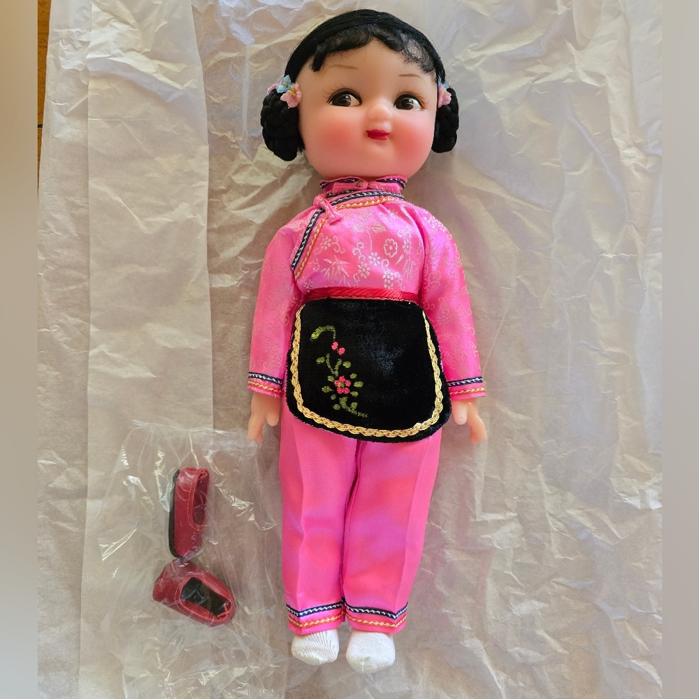 Vintage 1970's Chinese Folk Doll